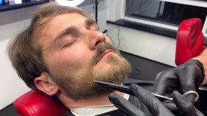 ASMR barber shave | fast shave |best beard cut | face massage | оформление бороды | стрижка бороды