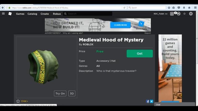 Cara mendapatkan medieval hood of mystery di roblox смотреть онлайн