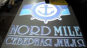 Световой короб из композита с внешней инкрустацией.. #RE