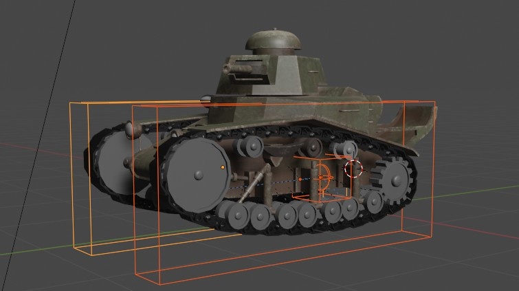BLENDER 3.6 Настройка танка для начала движения ригг