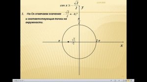 Простейшие тригонометрические неравенства. Алгебра 10 кл