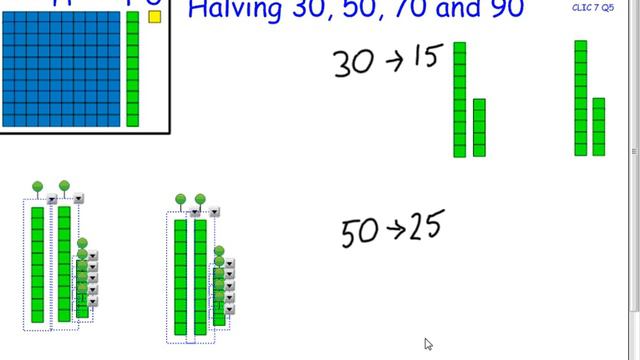 Halving 30, 50, 70, 90 CLIC 7 Q5