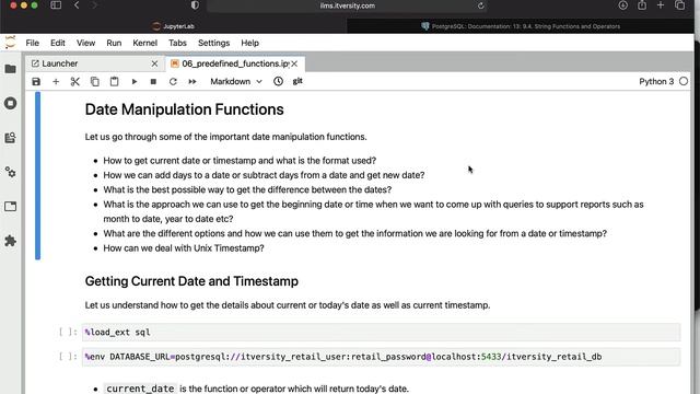 Database Essentials - Predefined Functions - Date Manipulation Functions