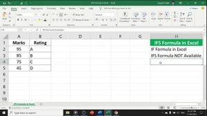 IFS Formula in Excel