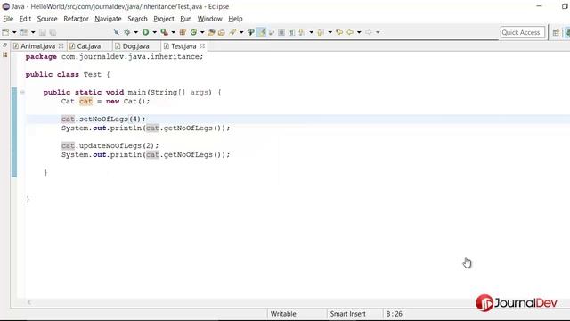 Inheritance in Java - Java Inheritance Tutorial - Part 2 смотреть онлайн