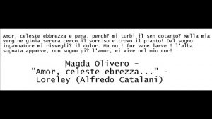 Magda Olivero - Amor, celeste ebrezza