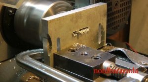 Фрезеровка сверлом на токарном станке У-3