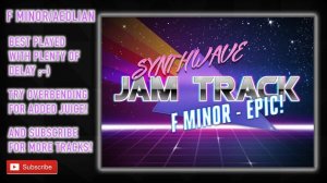 Epic Synthwave Backing Track 80s F MINOR