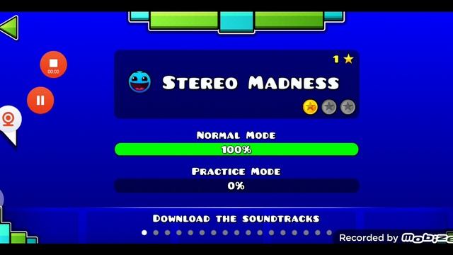 прошёл пятый уровень в Geometry Dash на 97%