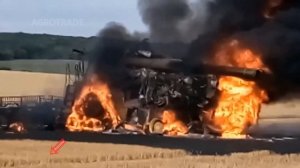 Комбайны горят прямо в поле Combine on fire #2