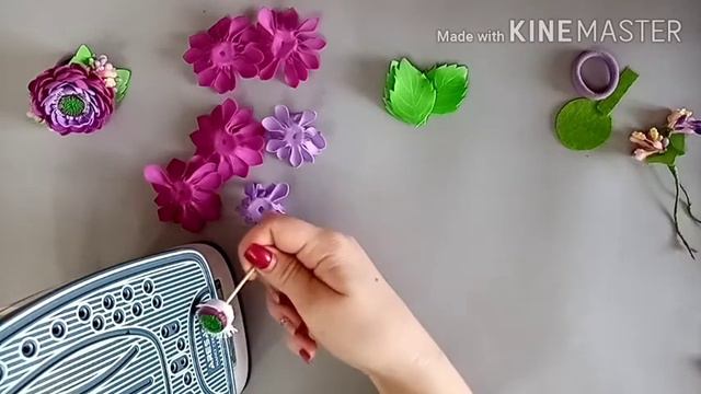 Объмные цветы из фоамирана/ МК канзаши/DIY/ Voluminous Flowers From Foamiran