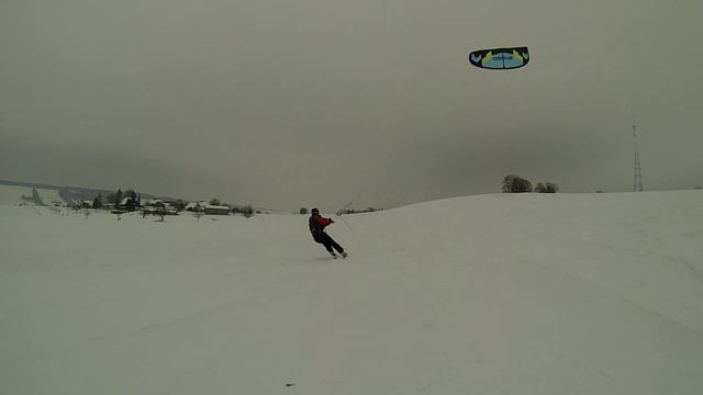 Snowkite Rolltack practicing for Kite Foil Blasenberg Februar 2015 смотреть онлайн