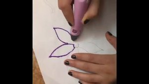 Цветок из 3 д ручки