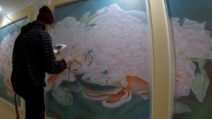 Роспись стены банкетного зала р Мельница