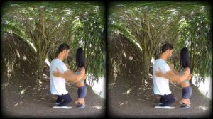 Practice Dancing Tropical Dance with Beautiful Girl in Virtual Reality Video (VR180 3D 360 5K 4K)