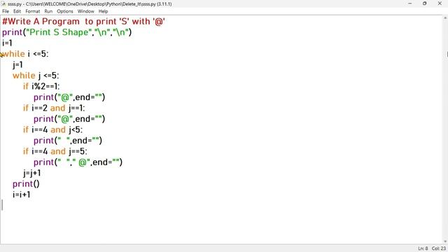 Print S with Python смотреть онлайн