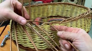 Русская ива. Овальная корзина. Часть 4. Загибка в 4 пары