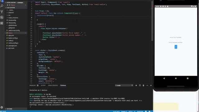 Create Basic React Native Application: Calculator