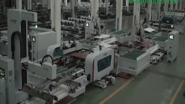 Автоматическая линия с двусторонним шипорезом и автоматическим фрезерованием петель и замков смотреть онлайн