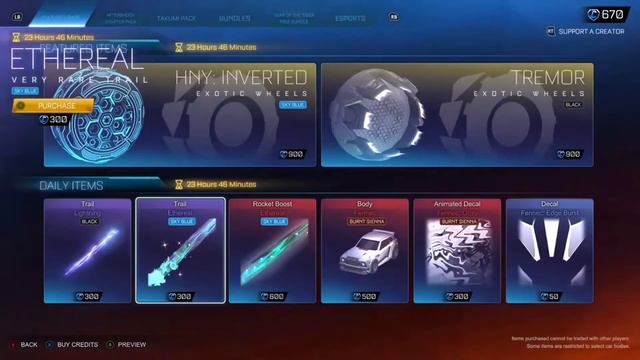Rocket League Item Shop 27/01/2022