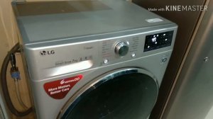 Double bed heavy Blankets Dedicate wash process  in LG front load automatic washing machine 7 kg