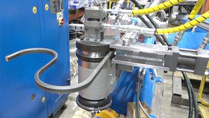 Гибка стального профиля 22х14 мм на автоматическом трубогибе MASTER.3X