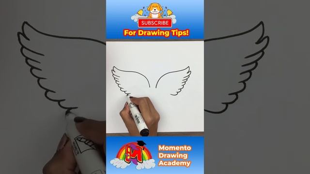 How To Draw Angel Wings Step By Step For Beginners #short #drawing #simpledrawing