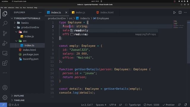 Readonly & Optional In TypeScript | Learn TypeScript Now | p5