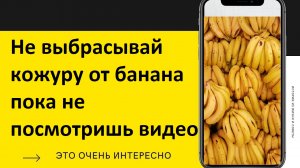 После Просмотра вы Больше Не Станете Выкидывать Банановую Кожуру
