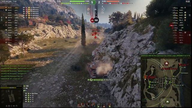 Стальная стена и основной калибр на AMX M4 51 на карте Монастырь World of Tanks смотреть онлайн