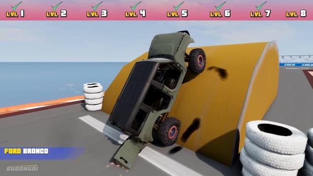 Vehicles vs. Mega Speedbump in BeamNG.drive смотреть онлайн