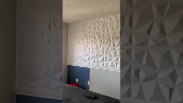 Amazon finds 3D wall panels for bedroom makeover. #trending #viral #diy #bedroommakeover