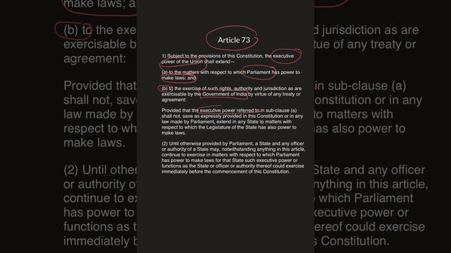 Article 73 | Indian Constitution | Executive Power of Union of India смотреть онлайн