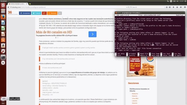 Configurar SAMBA para Linux Windows смотреть онлайн