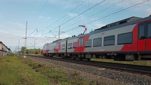 "Ласточка" ЭС1П-004,перегон Дача Долгорукова-Заневский пост ||
