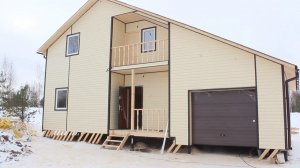 Каркасный дом под ключ / Завершение строительства / Вход в гараж