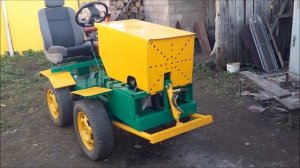 Самодельный  минитрактор переломка 4х4.  Капот.Обзор.