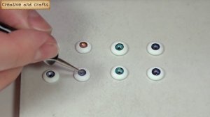 ★ ГЛАЗА ДЛЯ КУКОЛ (полимерная глина + УФ гель) / Eyes for dolls (polymer clay + UV gel)