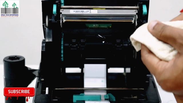 Barcode Printer Print head Clean How to Remove Stuck Label In Roller barcodeprinter #barcodeprinter