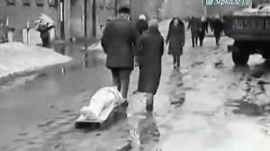 Историческая съемка во время блокады Ленинграда