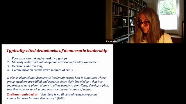 Демократическое лидерство – презентация Карэн Джон смотреть онлайн