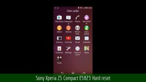 Sony Xperia Z5 Compact E5823 Hard reset