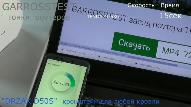 GARROSSTEST заезд роутера TENDA 4G680 на скорость и время Выпуск3 смотреть онлайн