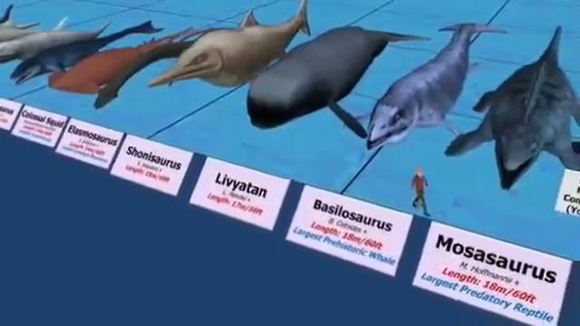 Сравнение размеров морских монстров