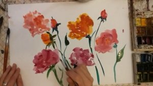 Делаем открытку своими руками. Рисование акварелью. Живопись.