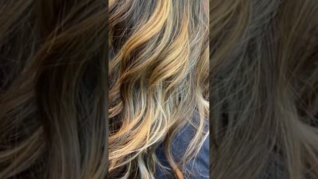 highlights colour transformation golden Ash brown hair trending