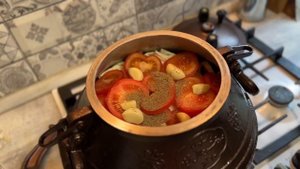 Говядина с овощами в Афганском казане