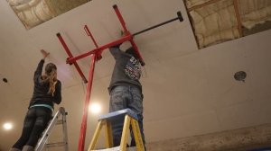 One ceiling finished with drywall, plus more lime plaster!