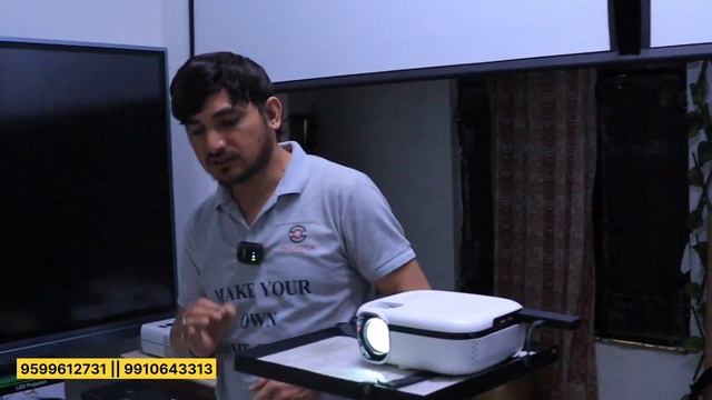 इससे सस्ता प्रोजेक्टर कही नहीं मिलेगा 3D Projector 300 inch screen 1499/-Cheapest Projector in Delh