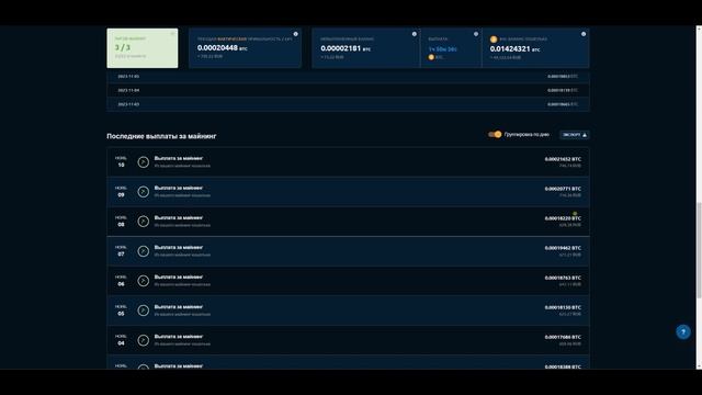 ДОХОДНОСТЬ МАЙНИНГА ЗА НЕДЕЛЮ / майнинг